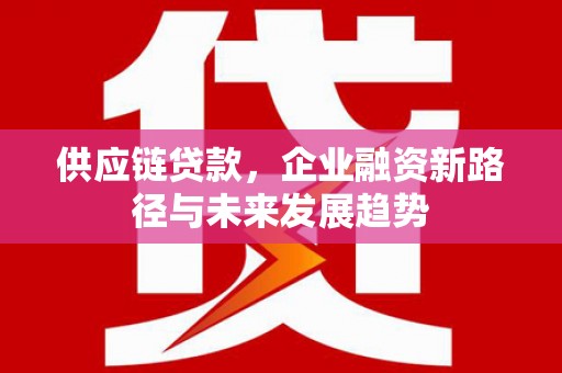 鲅鱼圈供应链贷款，企业融资新路径与未来发展趋势