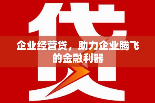 鲅鱼圈企业经营贷，助力企业腾飞的金融利器