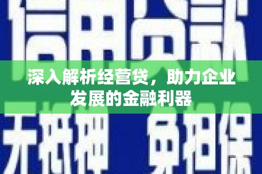鲅鱼圈深入解析经营贷，助力企业发展的金融利器