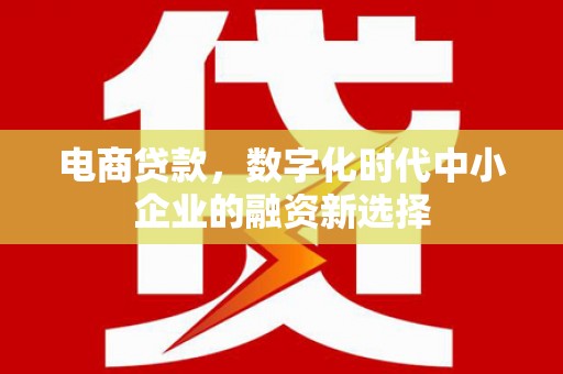 鲅鱼圈电商贷款，数字化时代中小企业的融资新选择