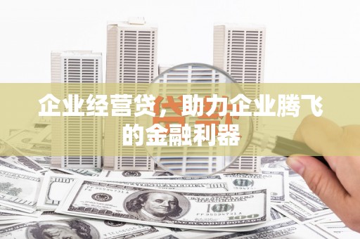 鲅鱼圈企业经营贷，助力企业腾飞的金融利器