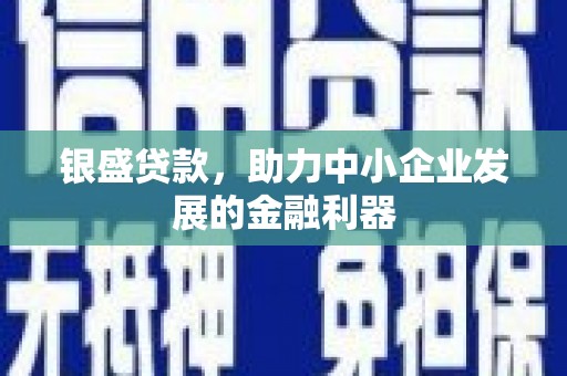 鲅鱼圈银盛贷款，助力中小企业发展的金融利器