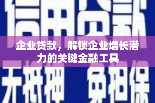 鲅鱼圈企业贷款，解锁企业增长潜力的关键金融工具