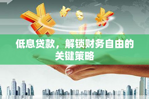 鲅鱼圈低息贷款，解锁财务自由的关键策略