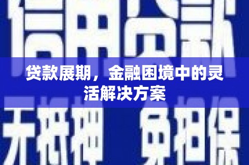 鲅鱼圈贷款展期，金融困境中的灵活解决方案
