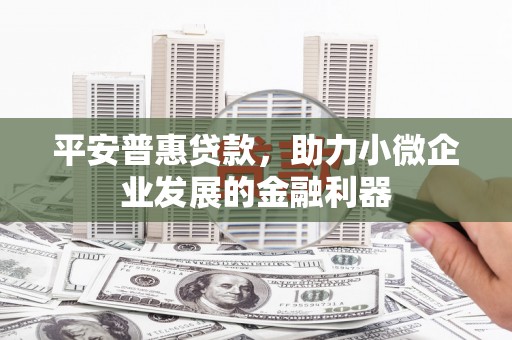 鲅鱼圈平安普惠贷款，助力小微企业发展的金融利器