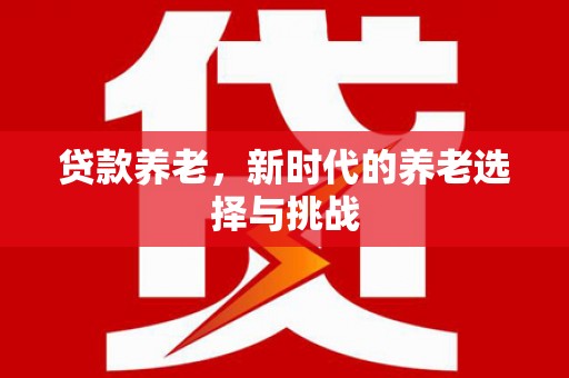 鲅鱼圈贷款养老，新时代的养老选择与挑战