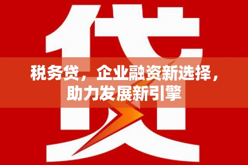 鲅鱼圈税务贷，企业融资新选择，助力发展新引擎