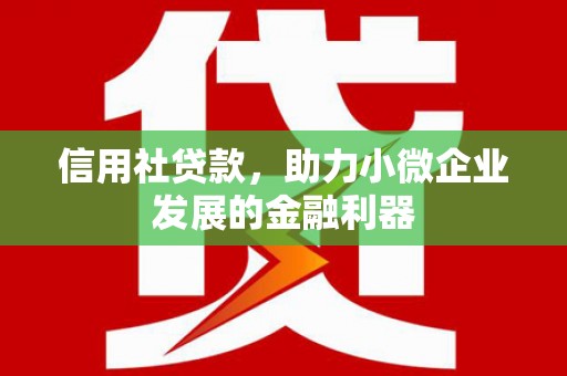 鲅鱼圈信用社贷款，助力小微企业发展的金融利器