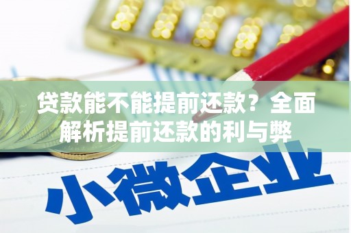 鲅鱼圈贷款能不能提前还款？全面解析提前还款的利与弊